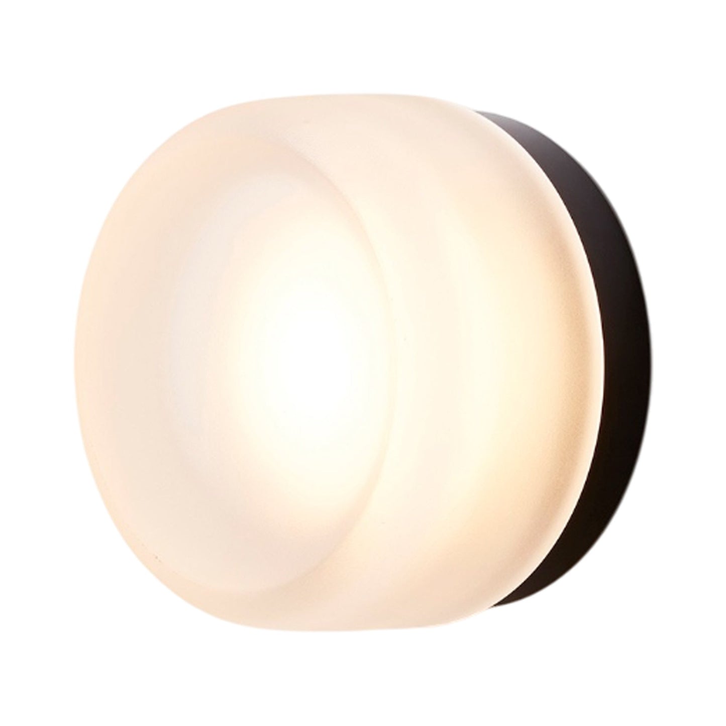 Dimple LED Wall Light in Frosted/Black Anodized.