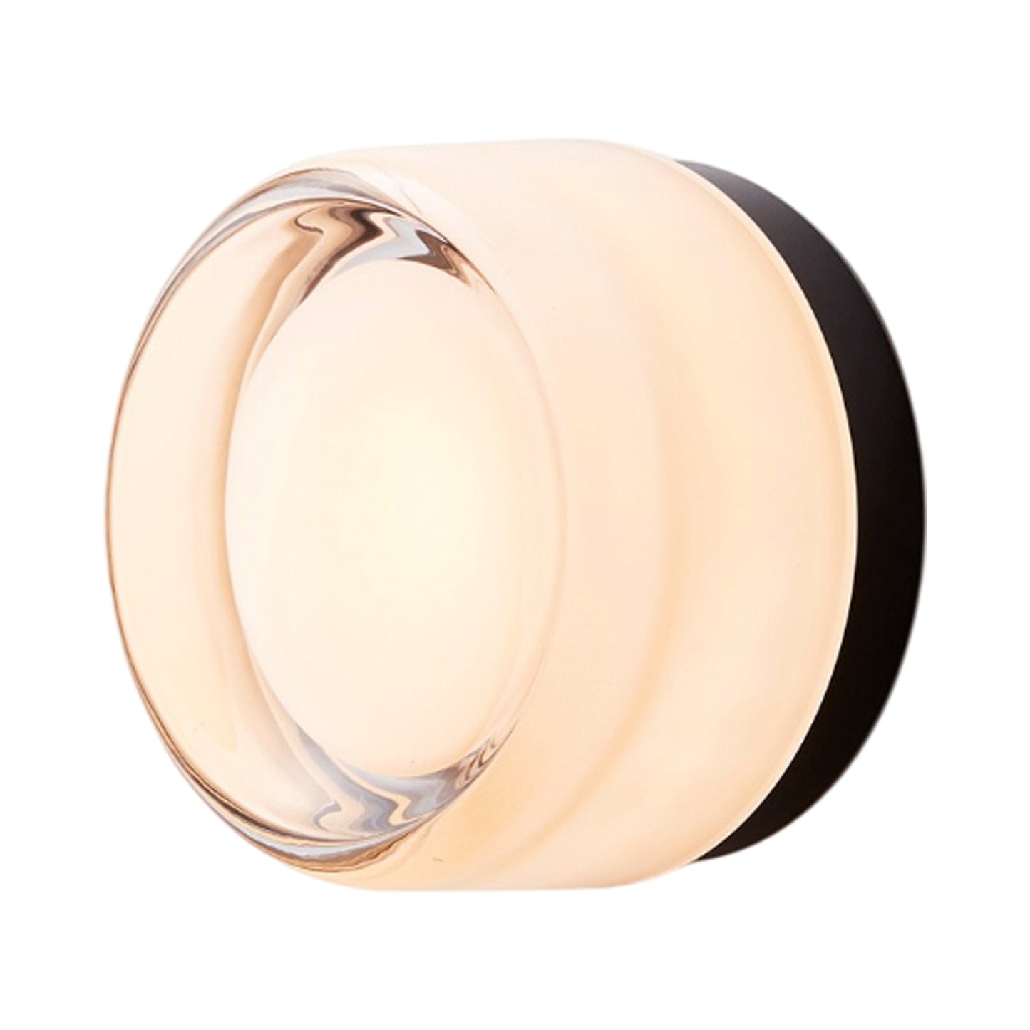 Dimple LED Wall Light in White Interior/Black Anodized.