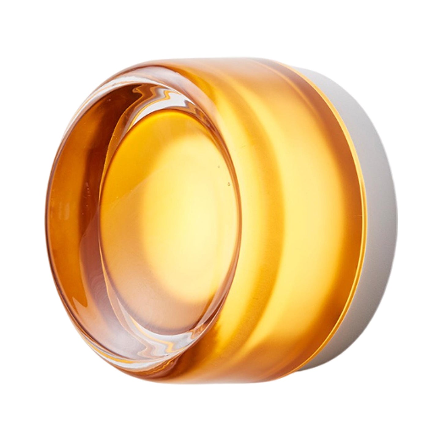 Dimple LED Wall Light in Amber/Natural Anodized.