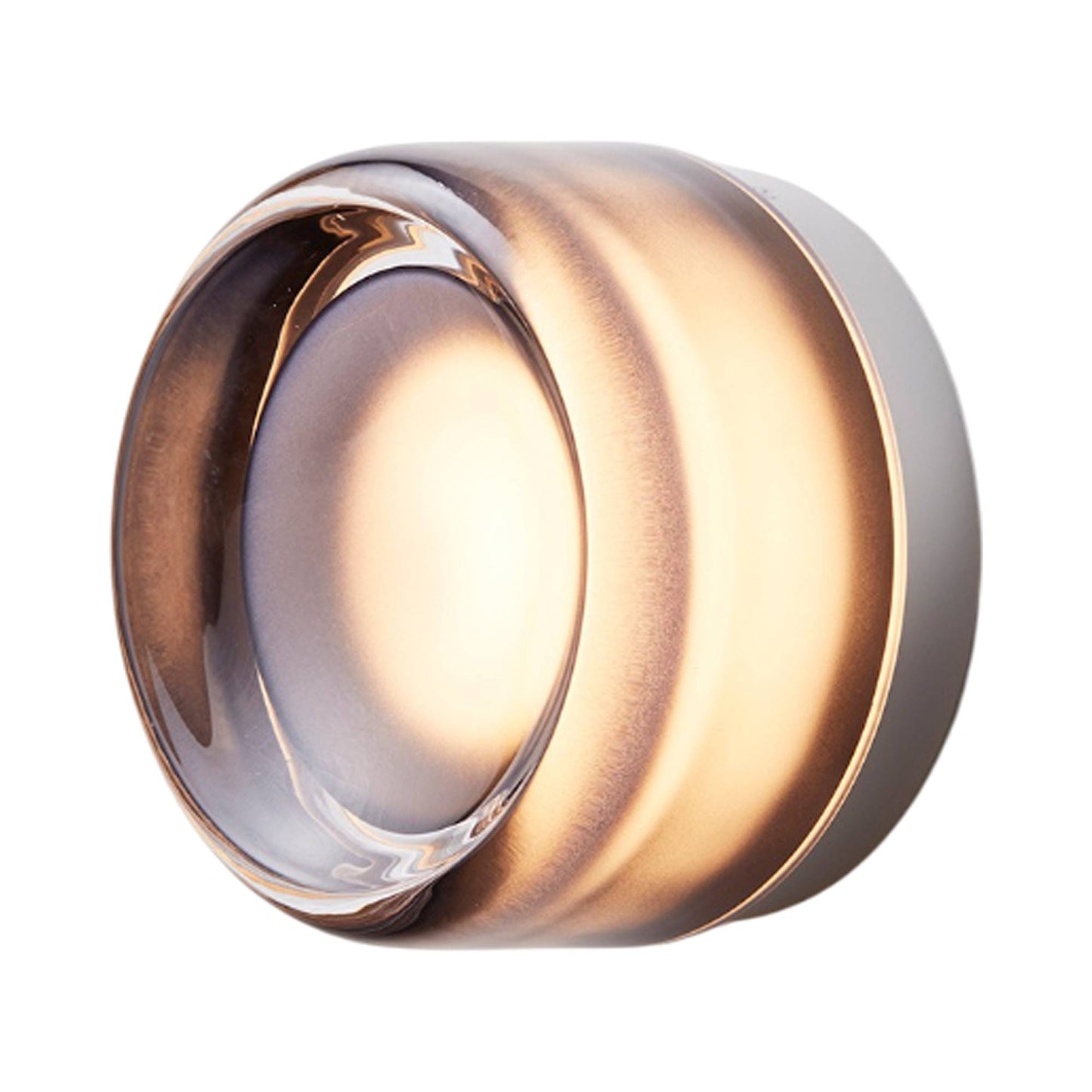 Dimple LED Wall Light in Smoked/Natural Anodized.