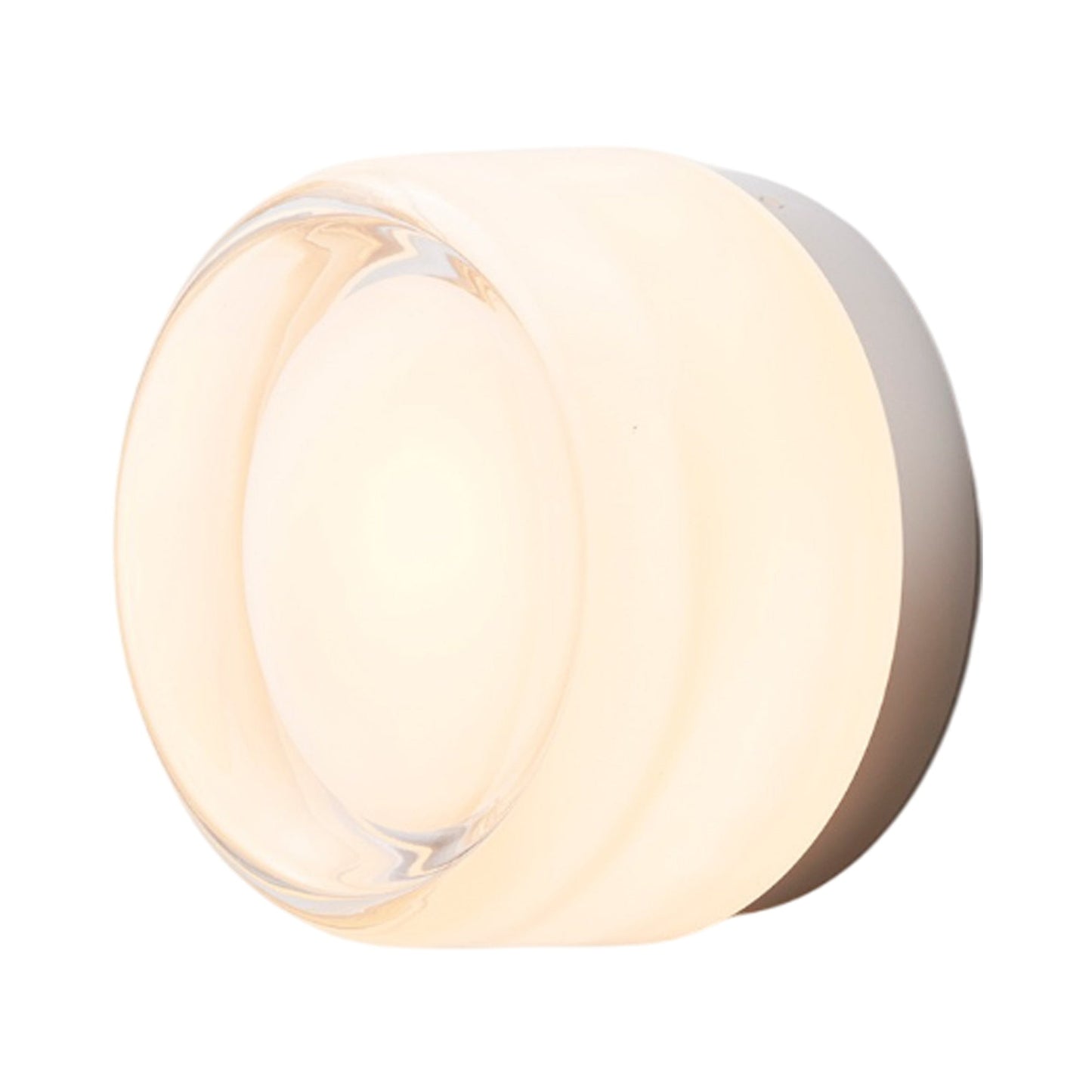 Dimple LED Wall Light in White Interior/Natural Anodized.