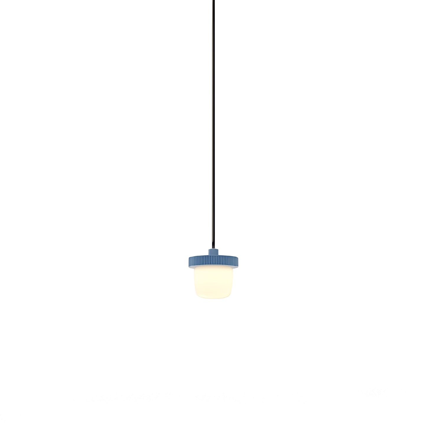 Hoist LED Pendant Light in Blue Gloss (Small).