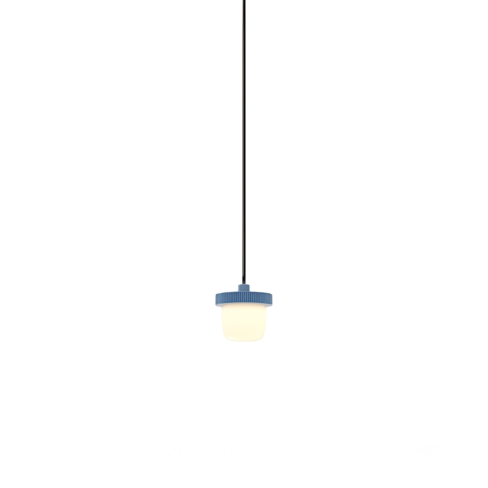 Hoist LED Pendant Light in Blue Gloss (Small).