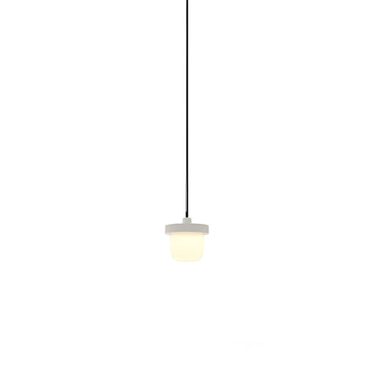Hoist LED Pendant Light in Cream White (Small).