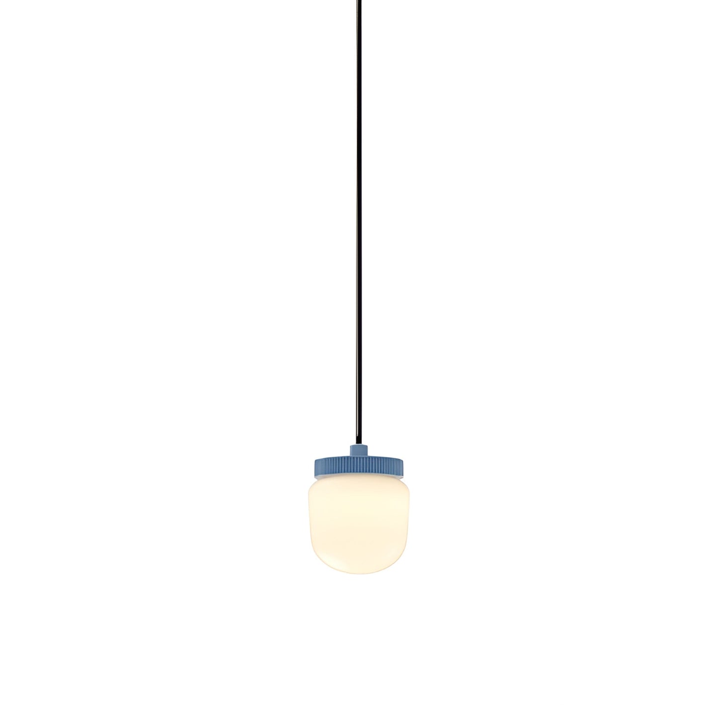 Hoist LED Pendant Light in Blue Gloss (Large).