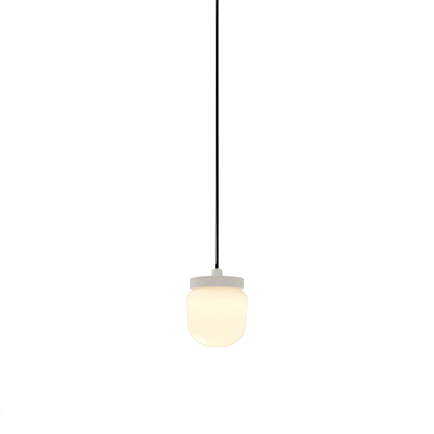 Hoist LED Pendant Light in Cream White (Large).