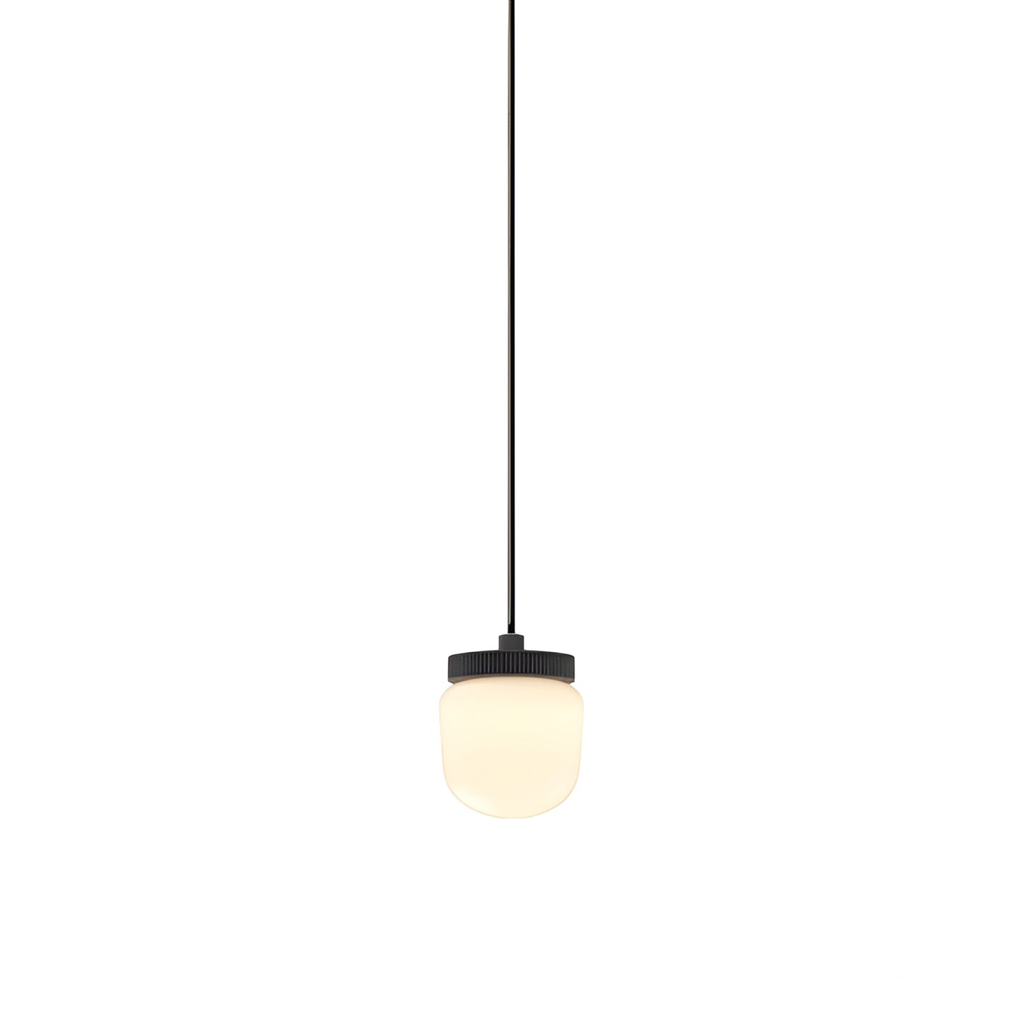 Hoist LED Pendant Light in Matte Black (Large).