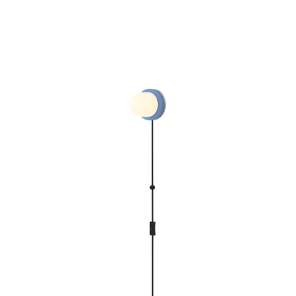 Hoist LED Plug-In Wall Light in Blue Gloss (Small).