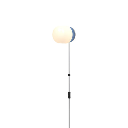 Hoist LED Plug-In Wall Light in Blue Gloss (Large).