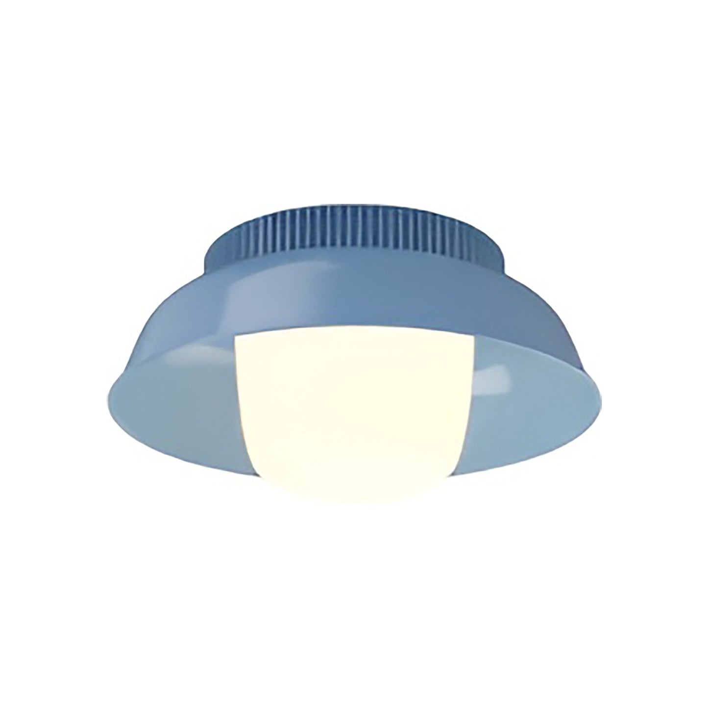 Hoist Shade LED Flush Mount Ceiling Light in Blue Gloss (Small).