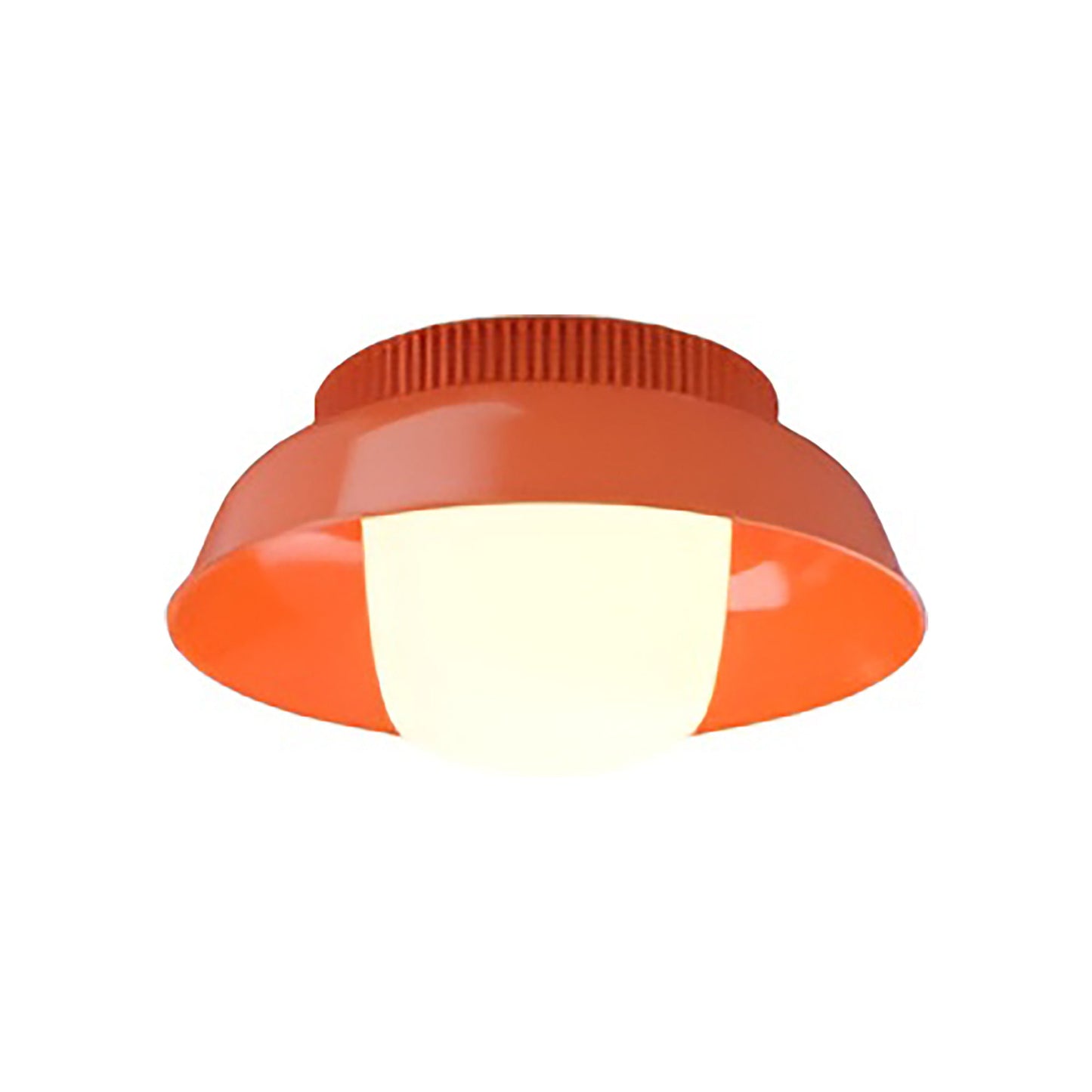 Hoist Shade LED Flush Mount Ceiling Light in Vermilion (Small).
