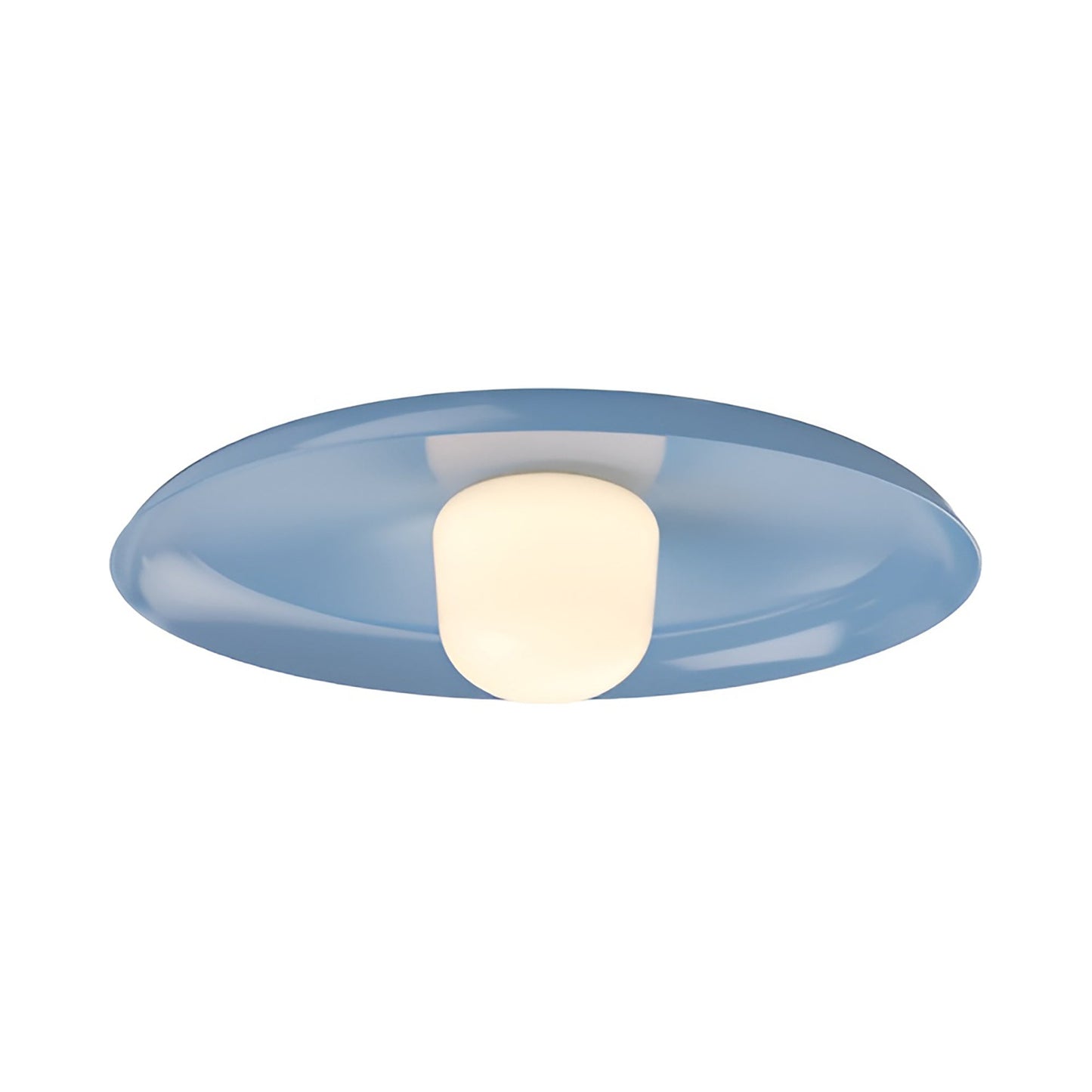 Hoist Shade LED Flush Mount Ceiling Light in Blue Gloss (Large).