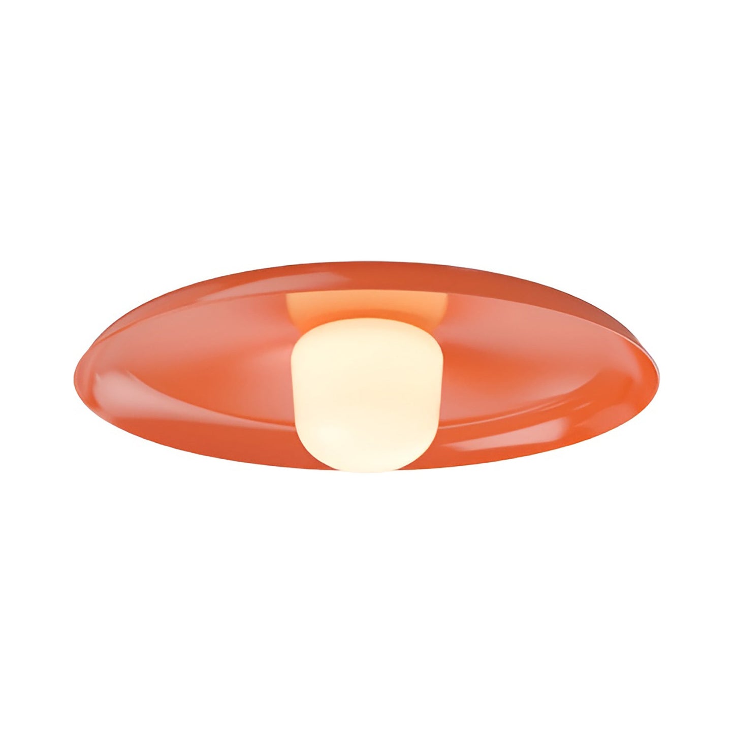 Hoist Shade LED Flush Mount Ceiling Light in Vermilion (Large).