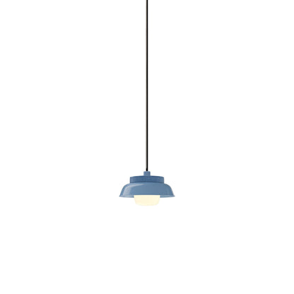 Hoist Shade LED Pendant Light in Blue Gloss (Small).
