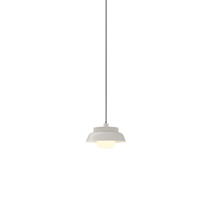 Hoist Shade LED Pendant Light in Cream White (Small).