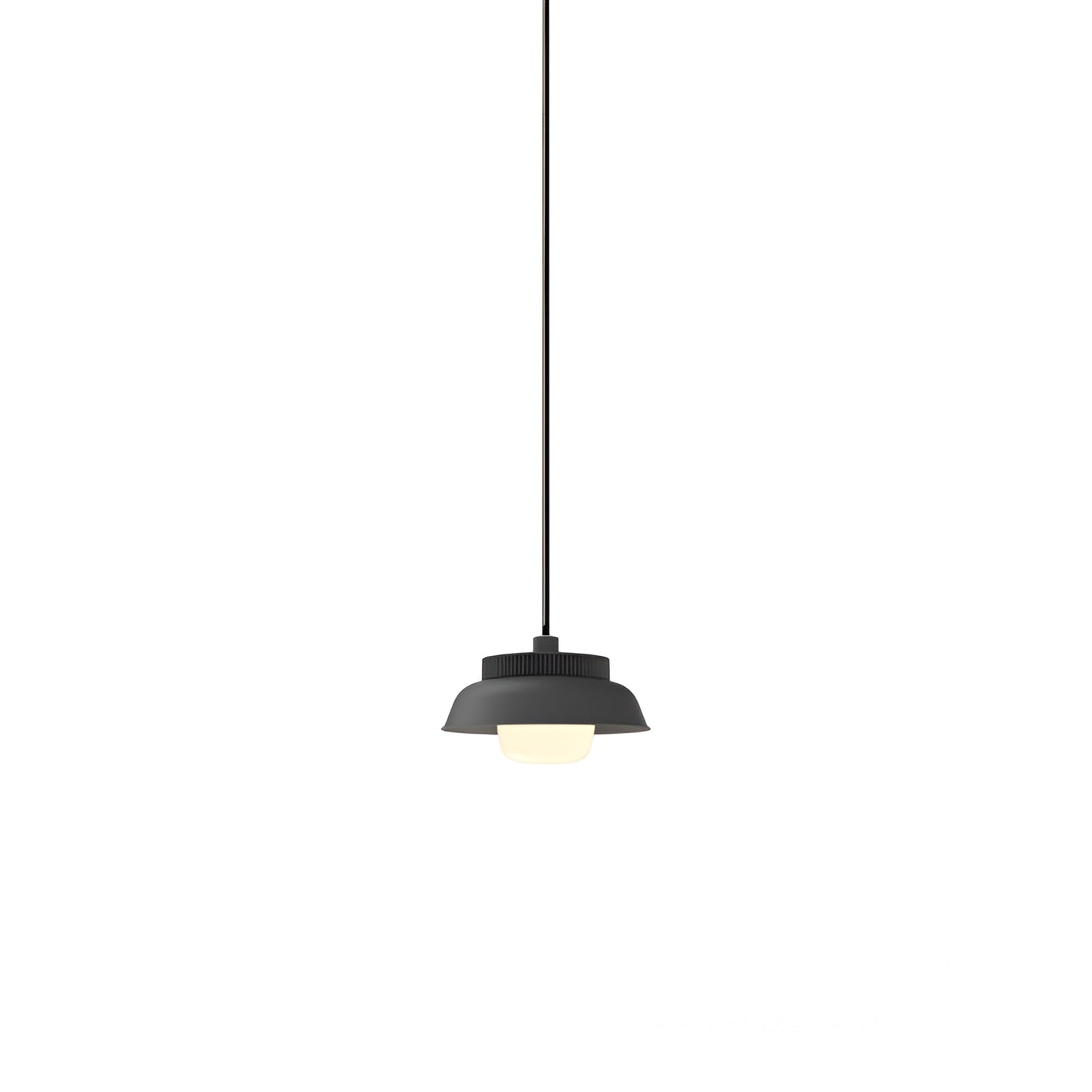 Hoist Shade LED Pendant Light in Matte Black (Small).