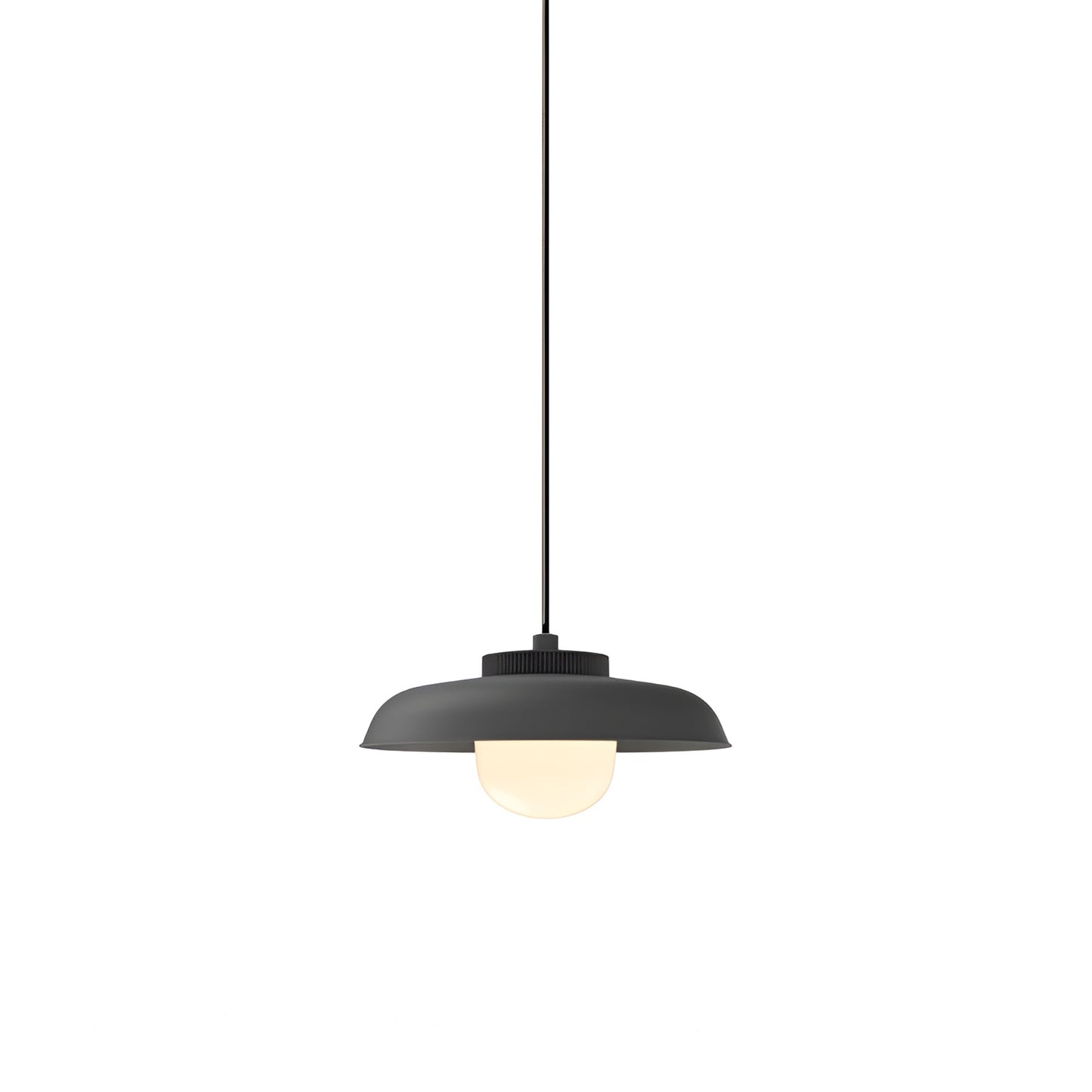Hoist Shade LED Pendant Light in Matte Black (Medium).