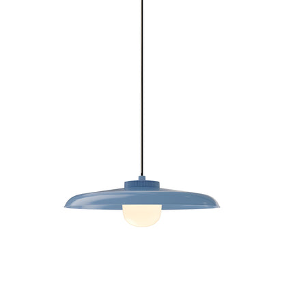 Hoist Shade LED Pendant Light in Blue Gloss (Large).