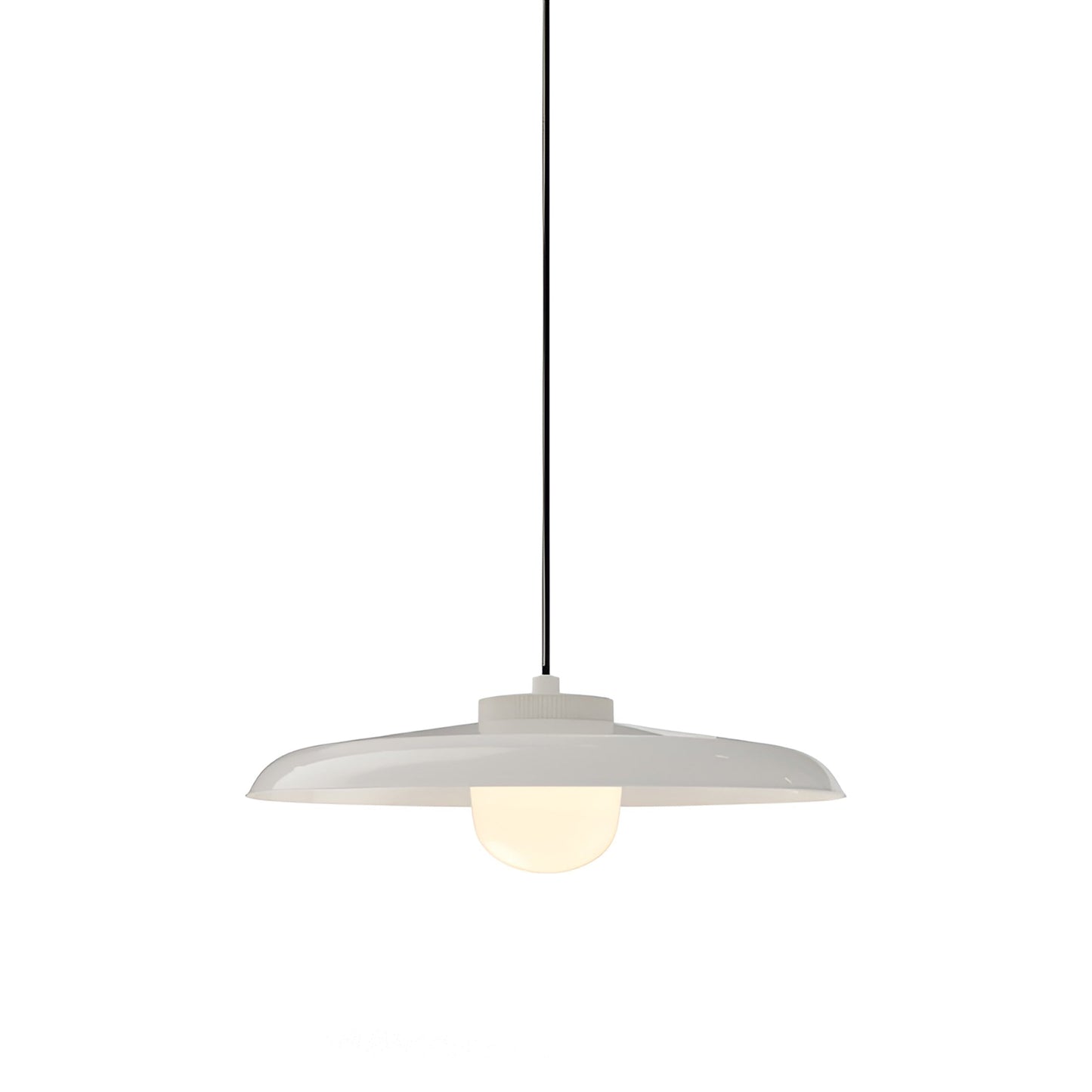 Hoist Shade LED Pendant Light in Cream White (Large).