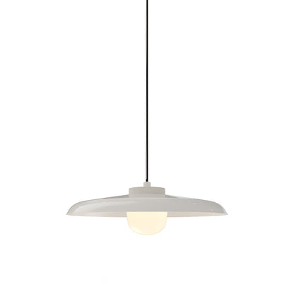 Hoist Shade LED Pendant Light in Cream White (Large).