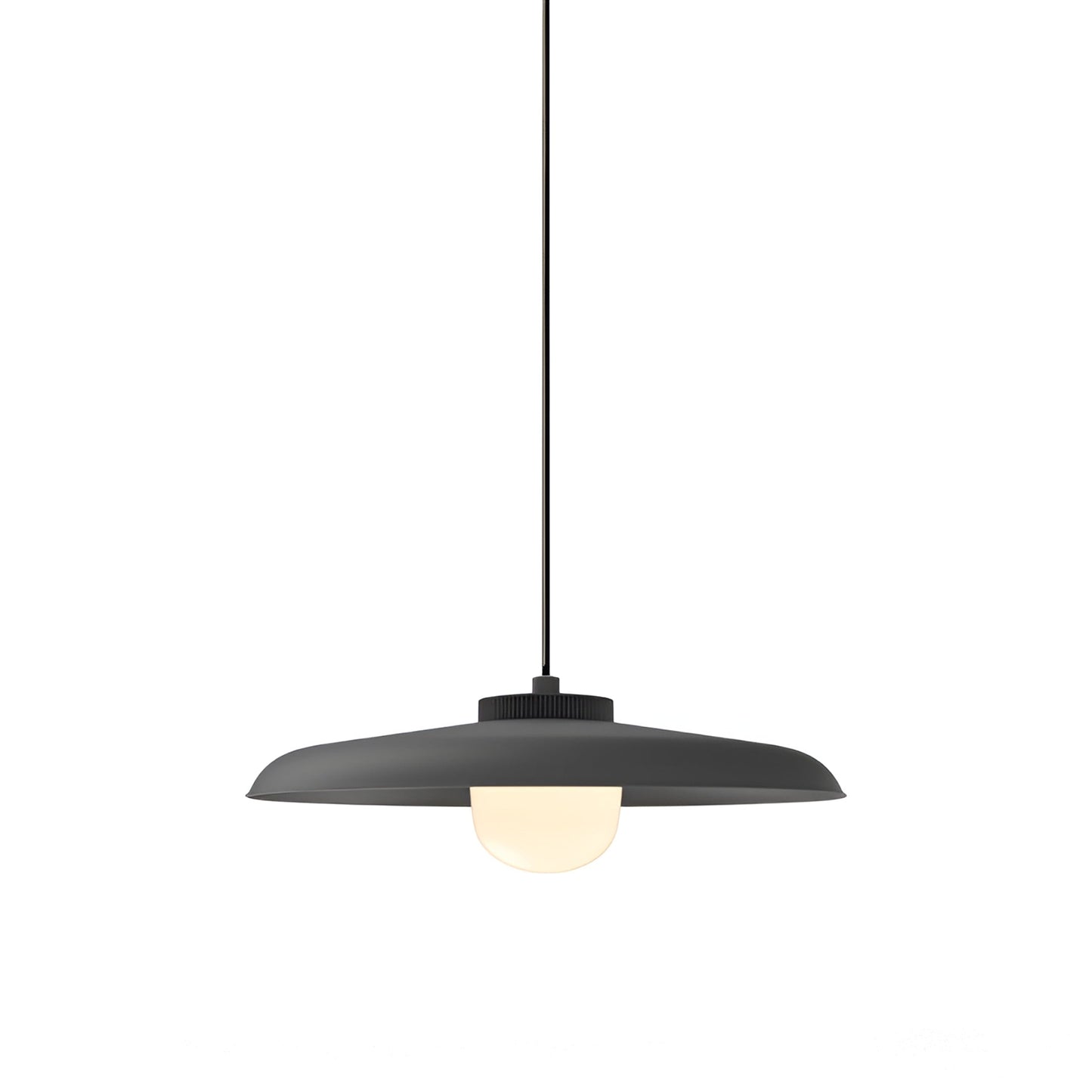 Hoist Shade LED Pendant Light in Matte Black (Large).