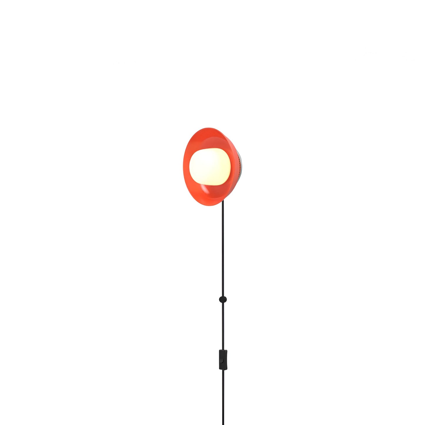 Hoist Shade LED Plug-In Wall Light in Vermilion (Small).