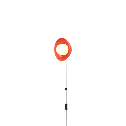 Hoist Shade LED Plug-In Wall Light in Vermilion (Small).