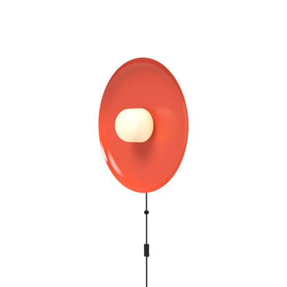 Hoist Shade LED Plug-In Wall Light in Vermilion (Large).
