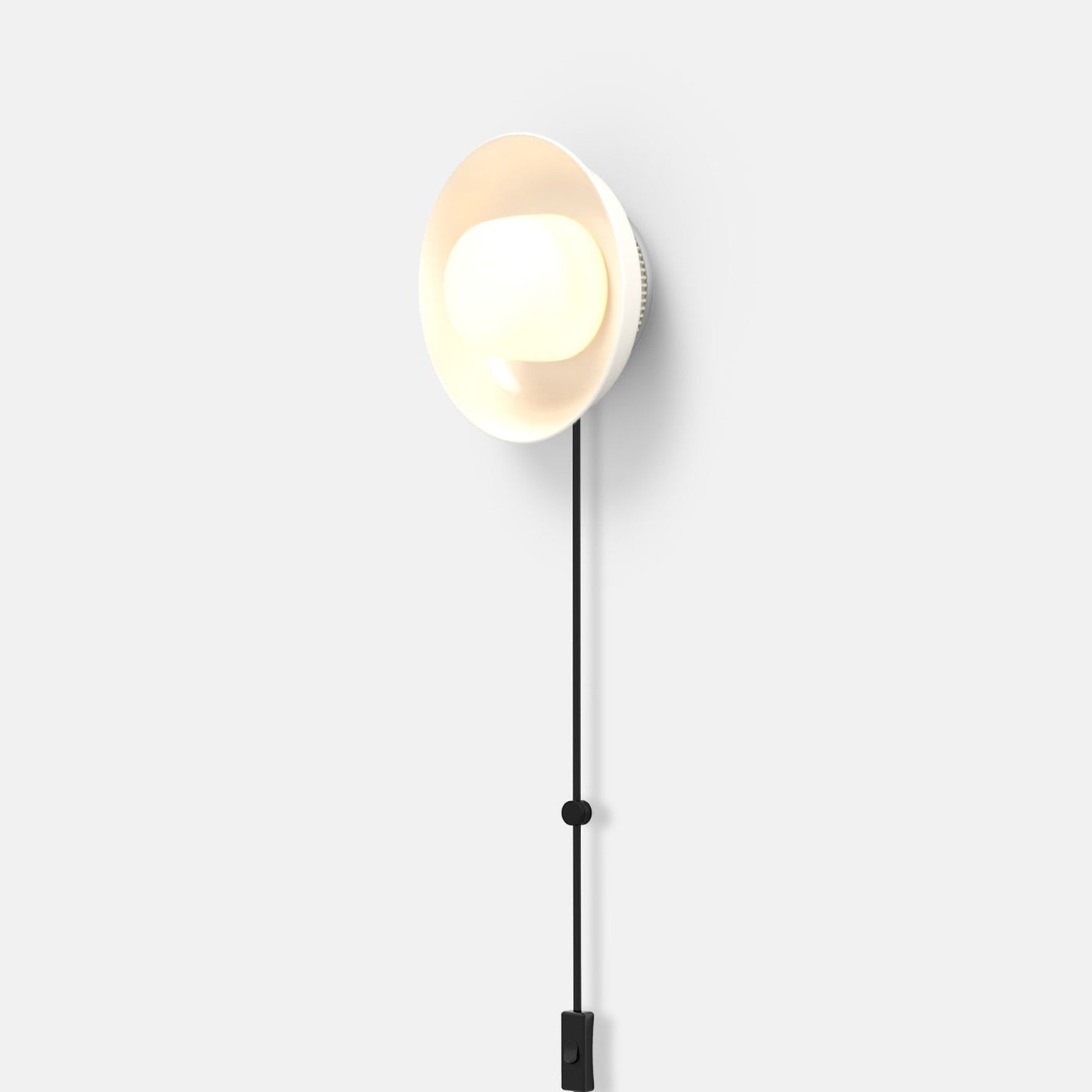 Hoist Shade LED Plug-In Wall Light in Detail.