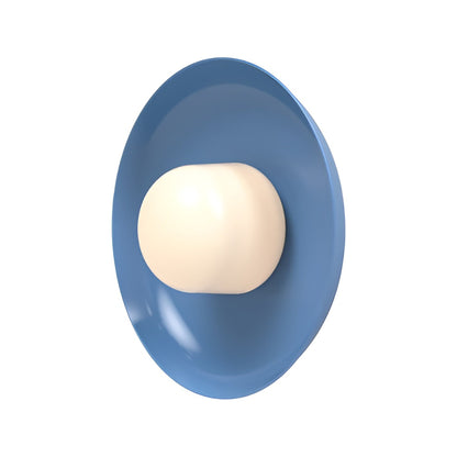 Hoist Shade LED Wall Light in Blue Gloss (Medium).