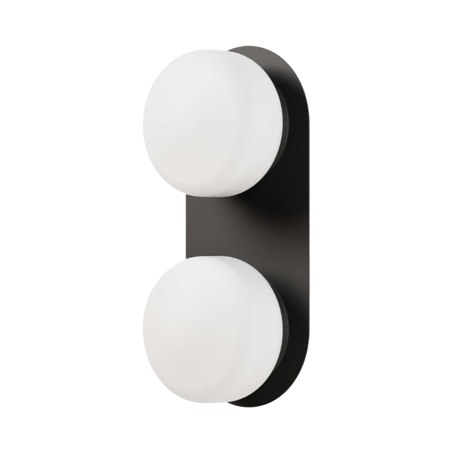 Pastille 2 LED Bath Wall Light in Matte Black (Droplet).