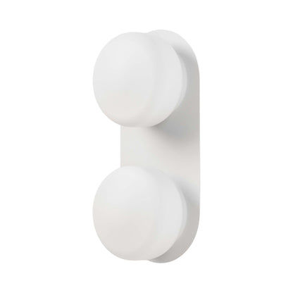 Pastille 2 LED Bath Wall Light in Matte White (Droplet).