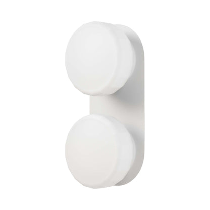 Pastille 2 LED Bath Wall Light in Matte White (Faceted).