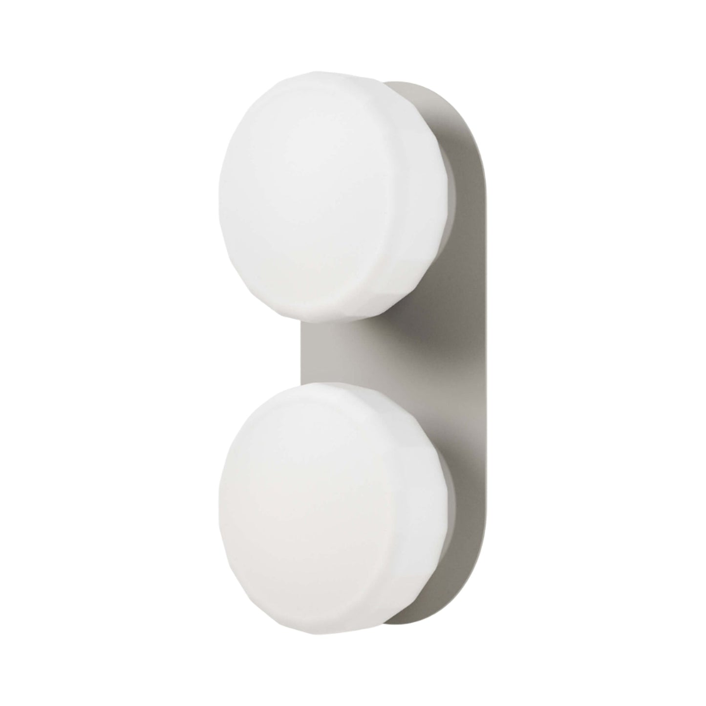 Pastille 2 LED Bath Wall Light in Silk Grey (Faceted).