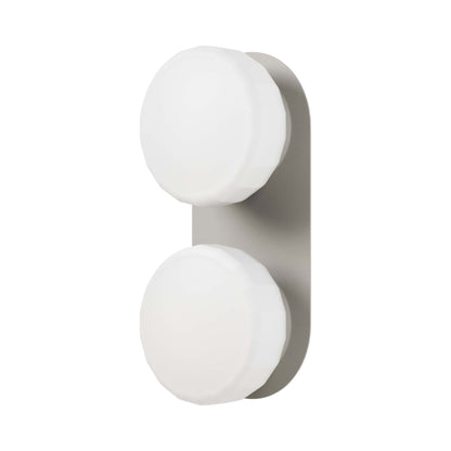 Pastille 2 LED Bath Wall Light in Silk Grey (Faceted).
