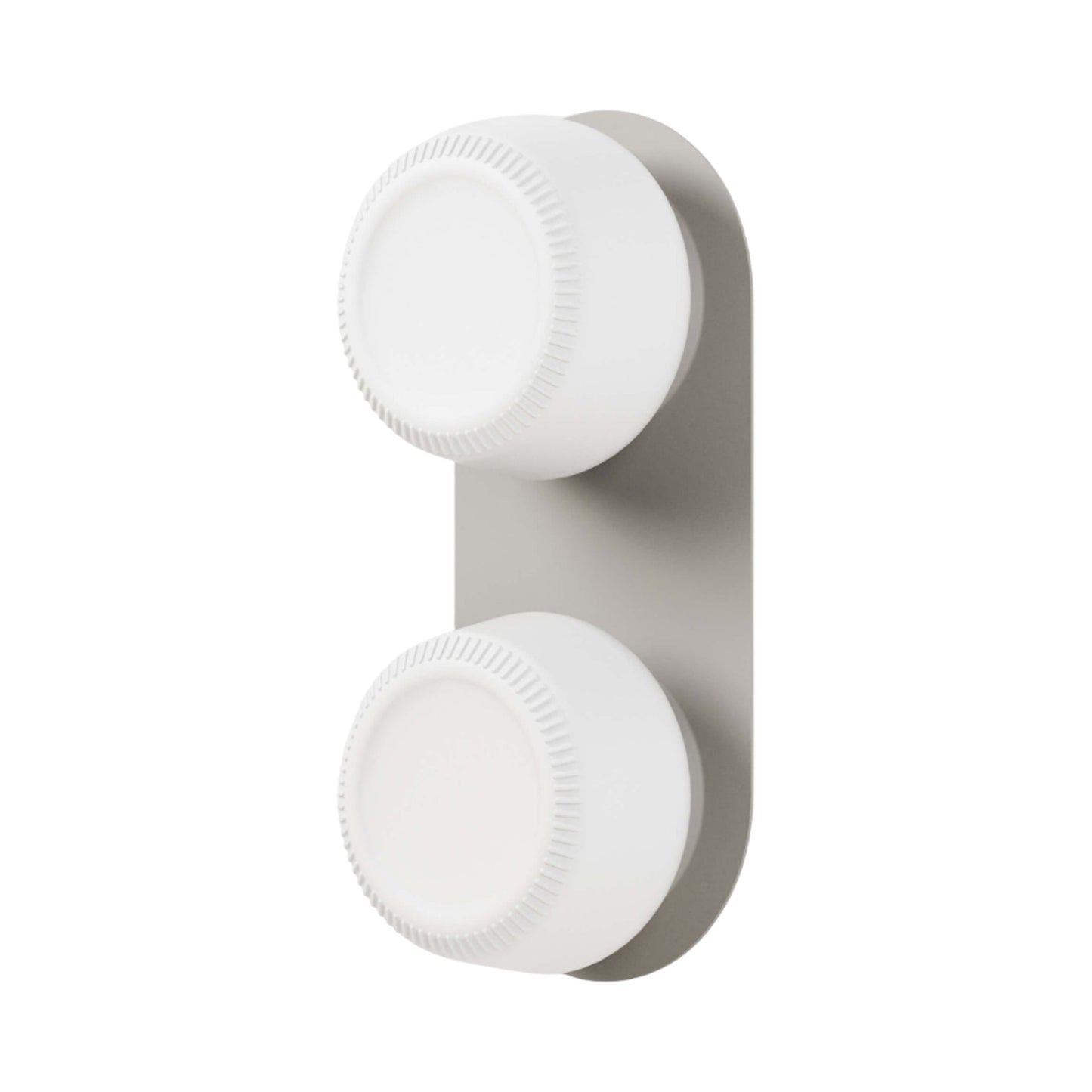 Pastille 2 LED Bath Wall Light in Silk Grey (Ribbed).