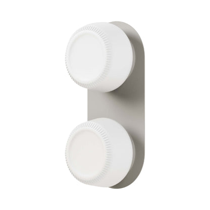 Pastille 2 LED Bath Wall Light in Silk Grey (Ribbed).
