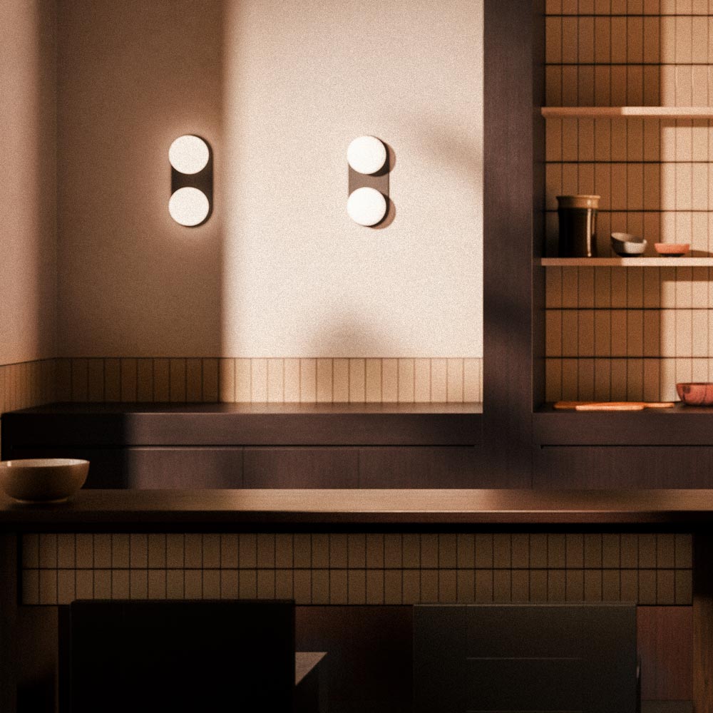 Pastille 2 LED Bath Wall Light in living room.
