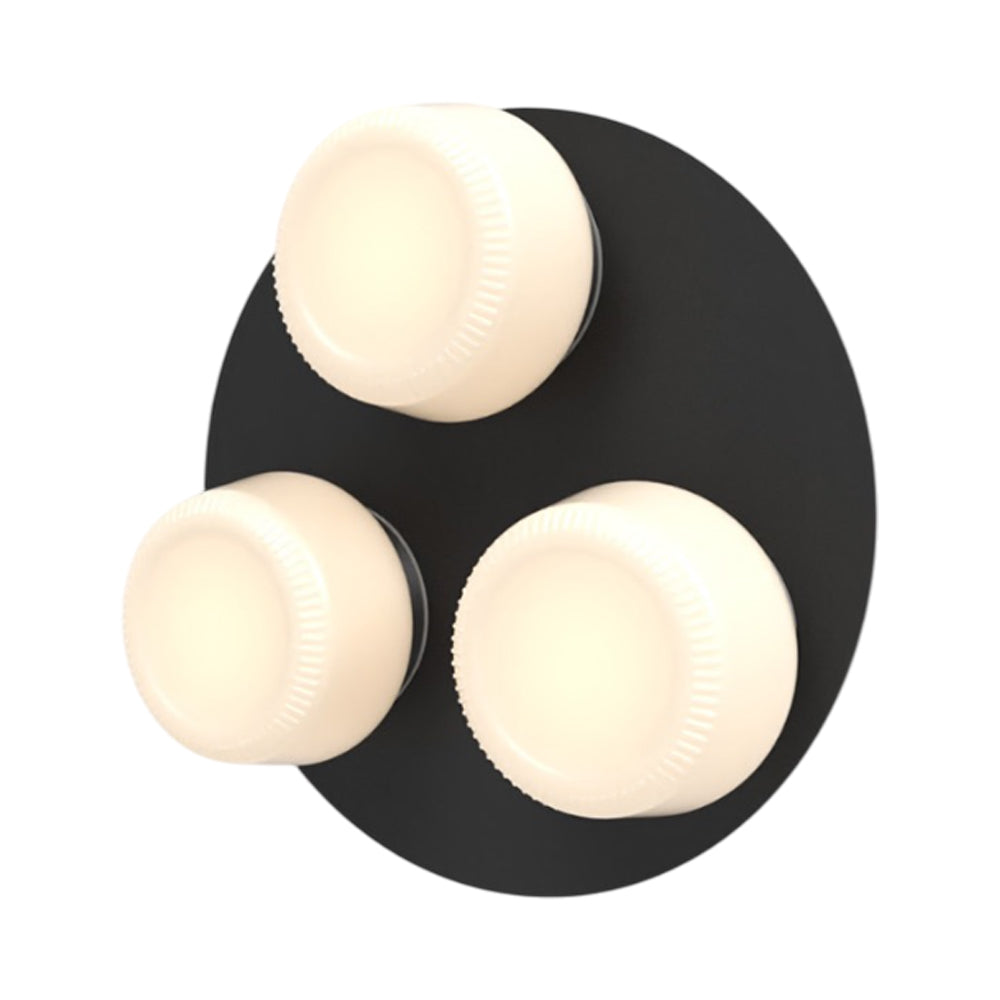 Pastille Cluster LED Wall Light in Matte Black (Ribbed).