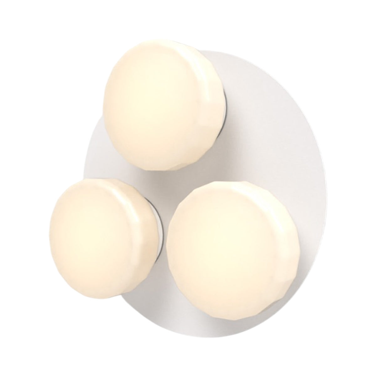 Pastille Cluster LED Wall Light in Matte White (Faceted).