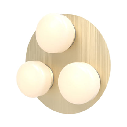 Pastille Cluster LED Wall Light in Satin Brass (Droplet).