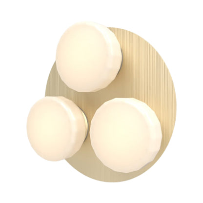 Pastille Cluster LED Wall Light in Satin Brass (Faceted).