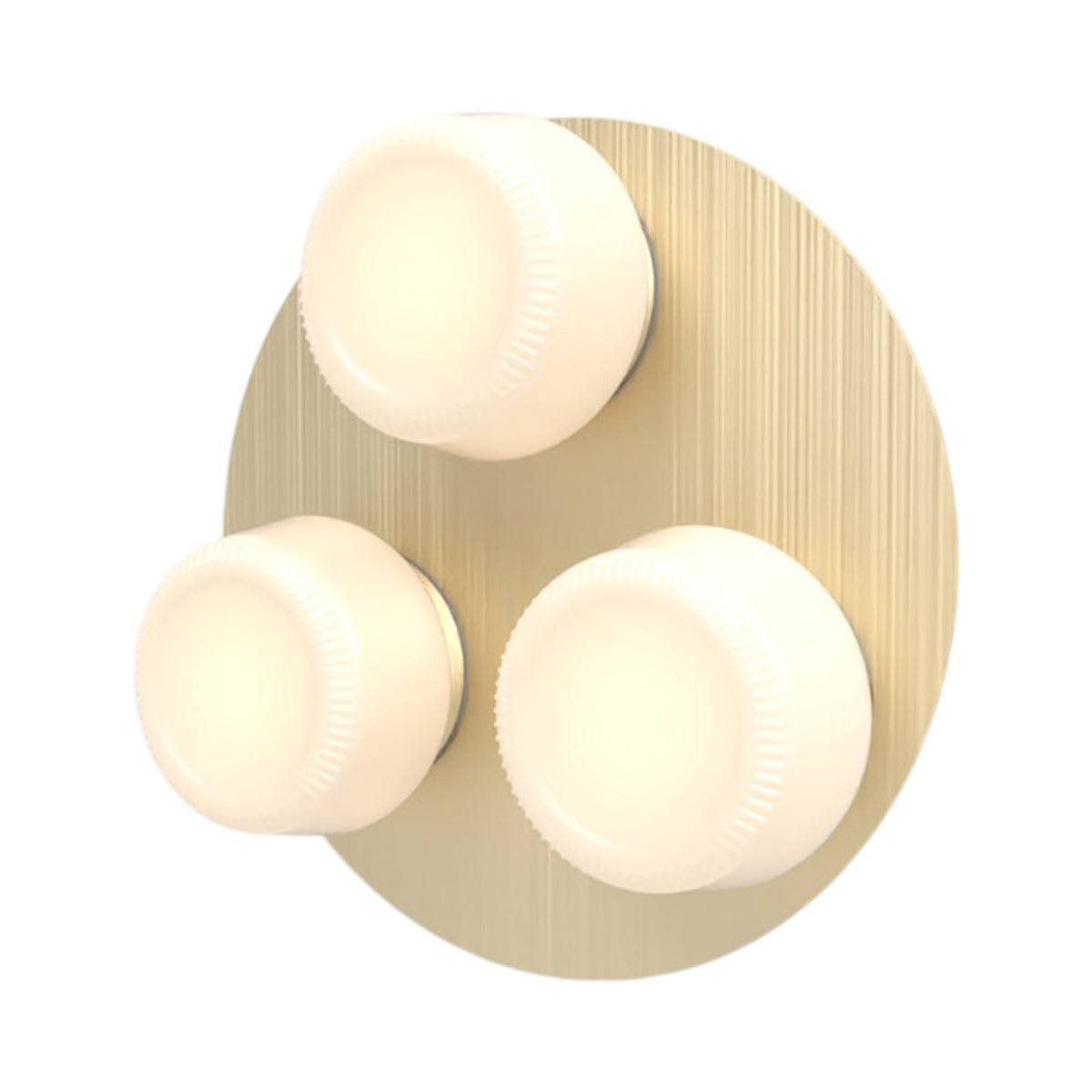 Pastille Cluster LED Wall Light in Satin Brass (Ribbed).
