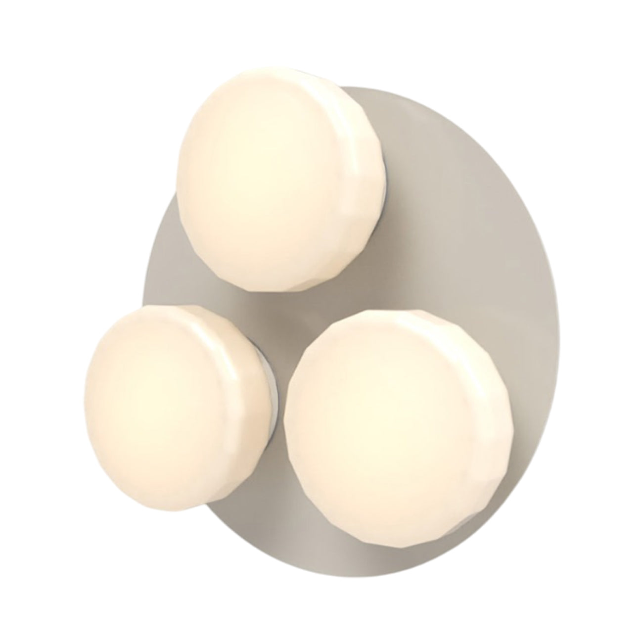 Pastille Cluster LED Wall Light in Silk Grey (Faceted).