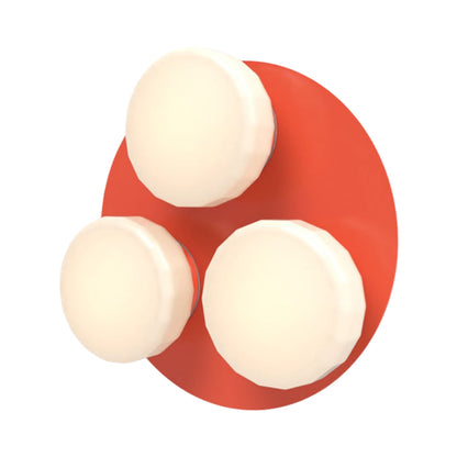 Pastille Cluster LED Wall Light in Vermilion (Faceted).