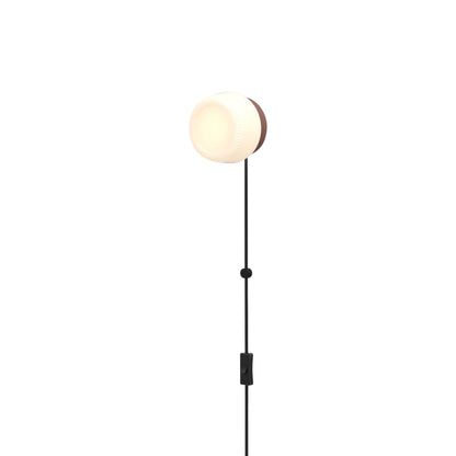 Pastille Collar Corded LED Plug-In Wall Light in Breccia (Ribbed).