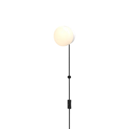 Pastille Collar Corded LED Plug-In Wall Light in Matte White (Droplet).