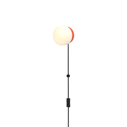 Pastille Collar Corded LED Plug-In Wall Light in Vermilion (Droplet).