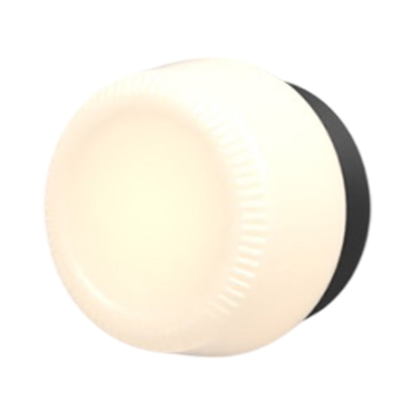 Pastille Collar LED Wall Light in Matte Black (Ribbed).