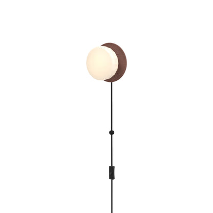 Pastille Disc Corded LED Plug-In Wall Light in Breccia (Faceted).